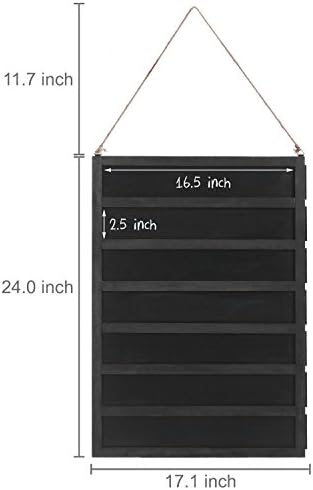 24 Inch Wall Mounted Chalkboard Sign with 7 Removable Panels