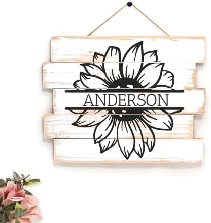 Personalized Sunflower Wall Sign with Custom Name