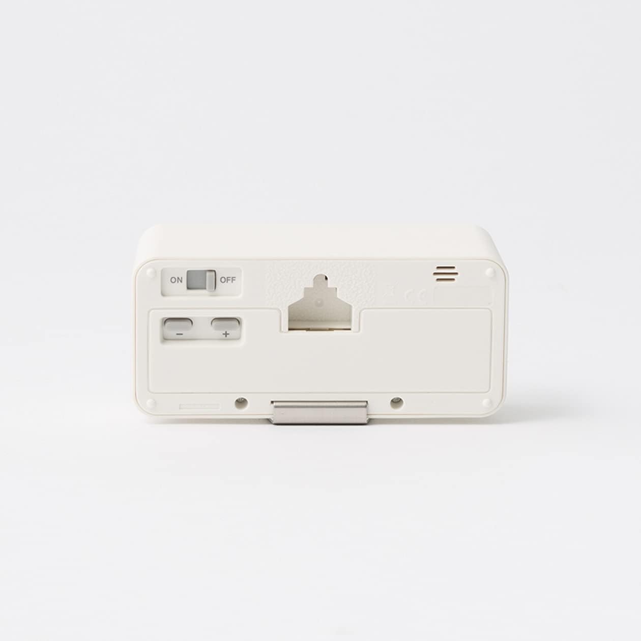 MUJI Digital Clock with Alarm Small White