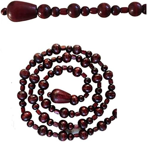 ZHOUXIAO 31 Strands Bamboo Wood Bead Curtain for Doorways