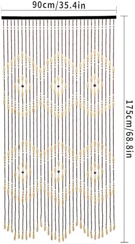 Natural Wooden Door Beaded Curtain for Living Room and Bedroom