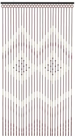 Boho Bamboo Beaded Curtain for Privacy Decor