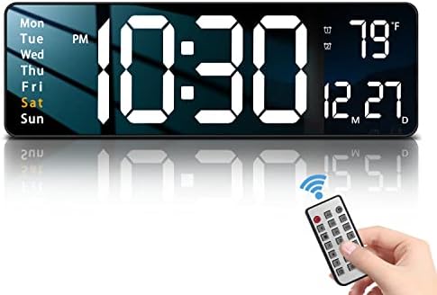 JoFomp 16 Inch Digital Wall Clock with Remote Control