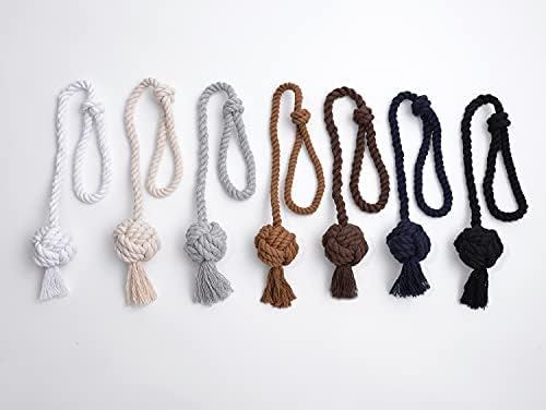 4 Pack Rustic Cotton Rope Curtain Tiebacks