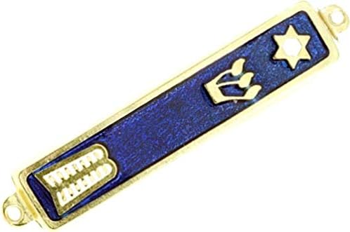 Holy Land Market Gold Plated Mezuzah with Scroll