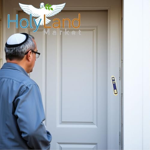 Holy Land Market Gold Plated Mezuzah with Scroll