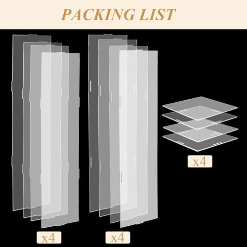 2PCS Clear Acrylic Cube Pedestal Display Stand