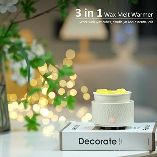 EQUSUPRO Leaf Wax Melt Warmer 3-in-1 Electric