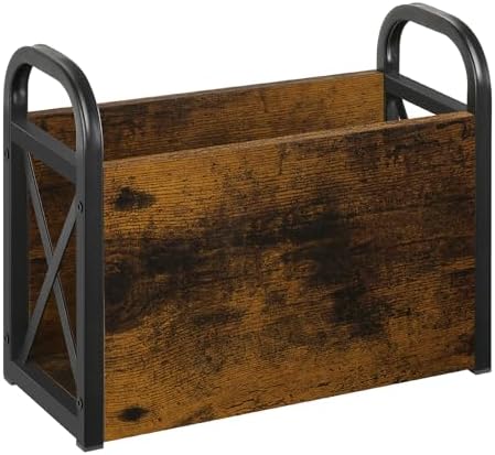 Yinmit Magazine Holder with X-Shaped Frame and Metal Base