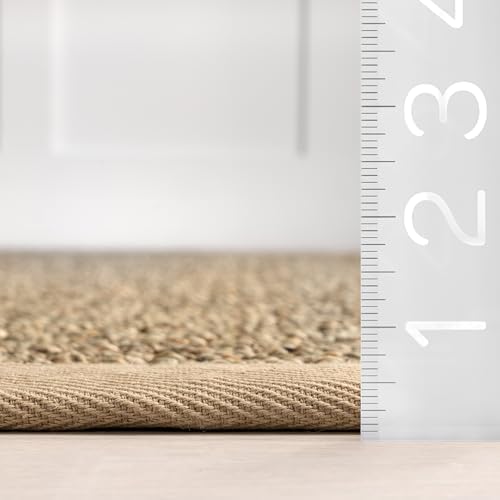nuLOOM Elijah Seagrass Runner Rug 26 x 10 Beige
