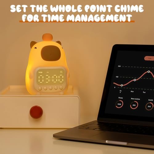 Capybara Night Light with Digital Clock