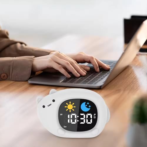 Kids Sleep Training Clock with Night Light and Sounds