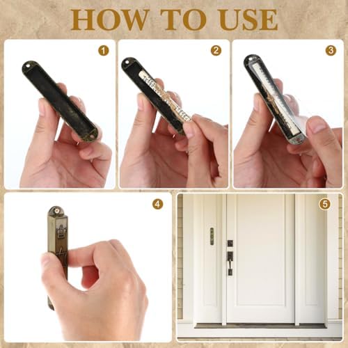 Cabilock 5Pcs Metal Mezuzah Door Decorations