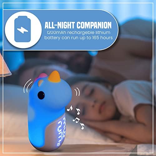 Rechargeable Unicorn Night Light with Clock Alarm