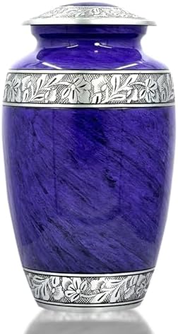 Bold Divine Purple Large Cremation Urn for Adult Ashes
