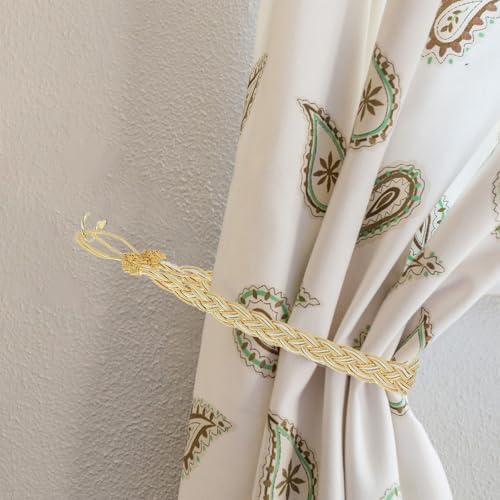 Uxcell 4Pcs Curtain Tiebacks Taupe 58cm Drapery Holdback