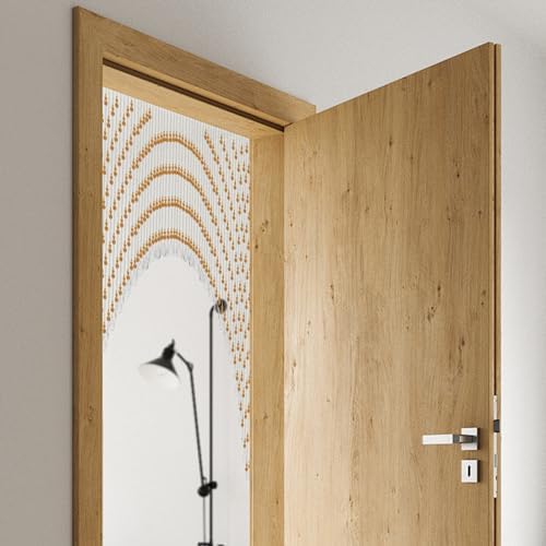 Arched Crystal Curtain with 60 Strings Amber Door Frame Beads