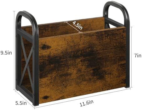 Yinmit Magazine Holder with X-Shaped Frame and Metal Base