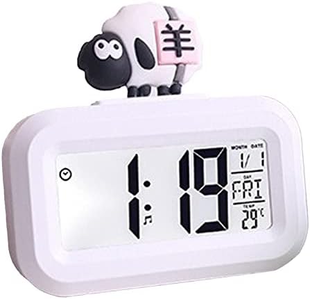 Cute Pink Pig White Sheep Shape Digital Alarm Clock