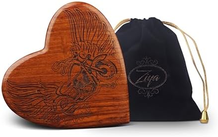 Ziya Wooden Heart Motorcycle Cremation Urn for Men