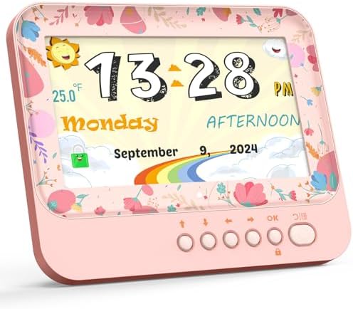 7 Inch Kids Alarm Clock with Timer and Snooze