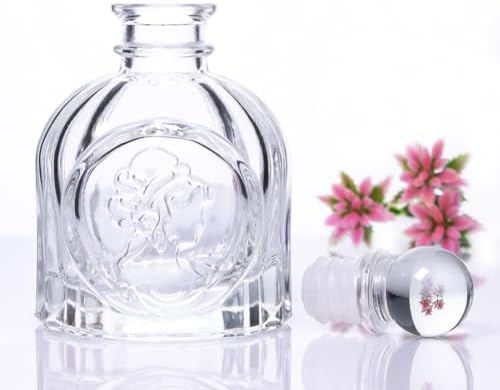 100ML Clear Glass Diffuser Bottle with Lid