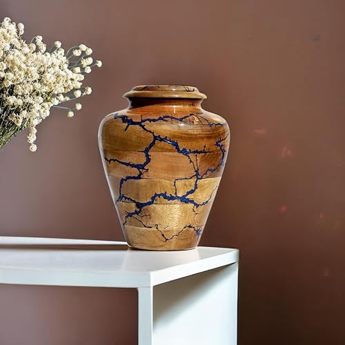 HEYTREND Wooden Urn for Human Ashes Decorative Urn