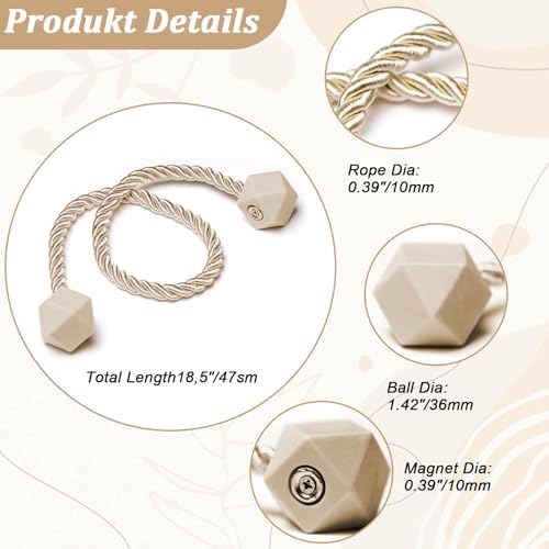 Magnetic Curtain Holdbacks with Strong Neodymium Magnets