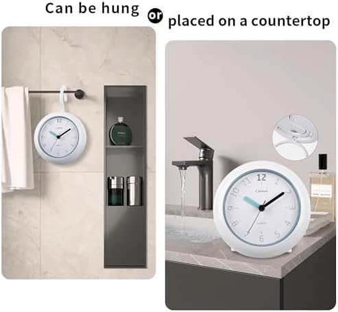 OSTAR 2PCS Waterproof Shower Clock with AA Battery