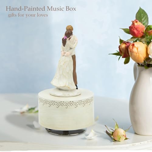 Falling in Love Couple Music Box Figurine