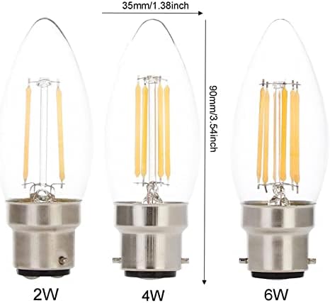 10pcs B22 Frosted LED Filament Bulbs 2W 4W 6W Dimmable