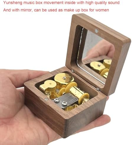 Pursuestar Luxury Walnut Wood Music Box Over The Rainbow