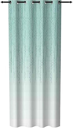 XISUNYA Door Curtain Panel with Floral Grommet Design