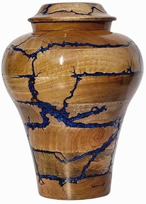 Wooden Handcrafted Urn for Human Ashes - Medium Size 80 lbs