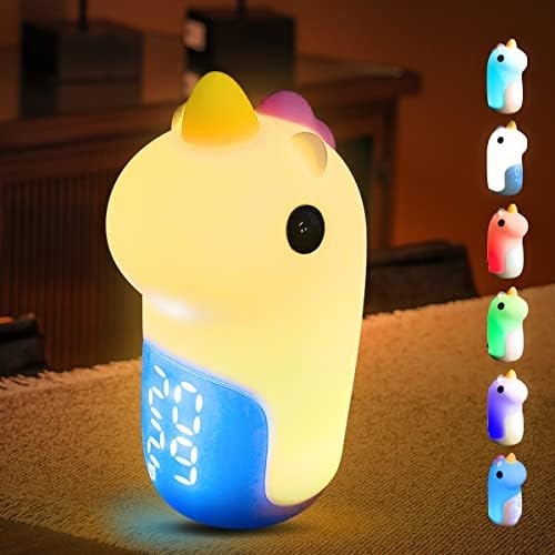 Rechargeable Unicorn Night Light with Clock Alarm