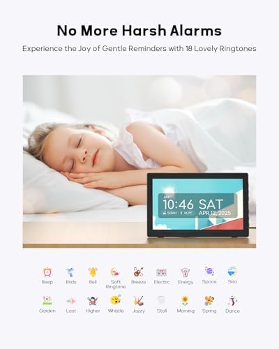 101 Inch Digital Clock with Date Day and Themes