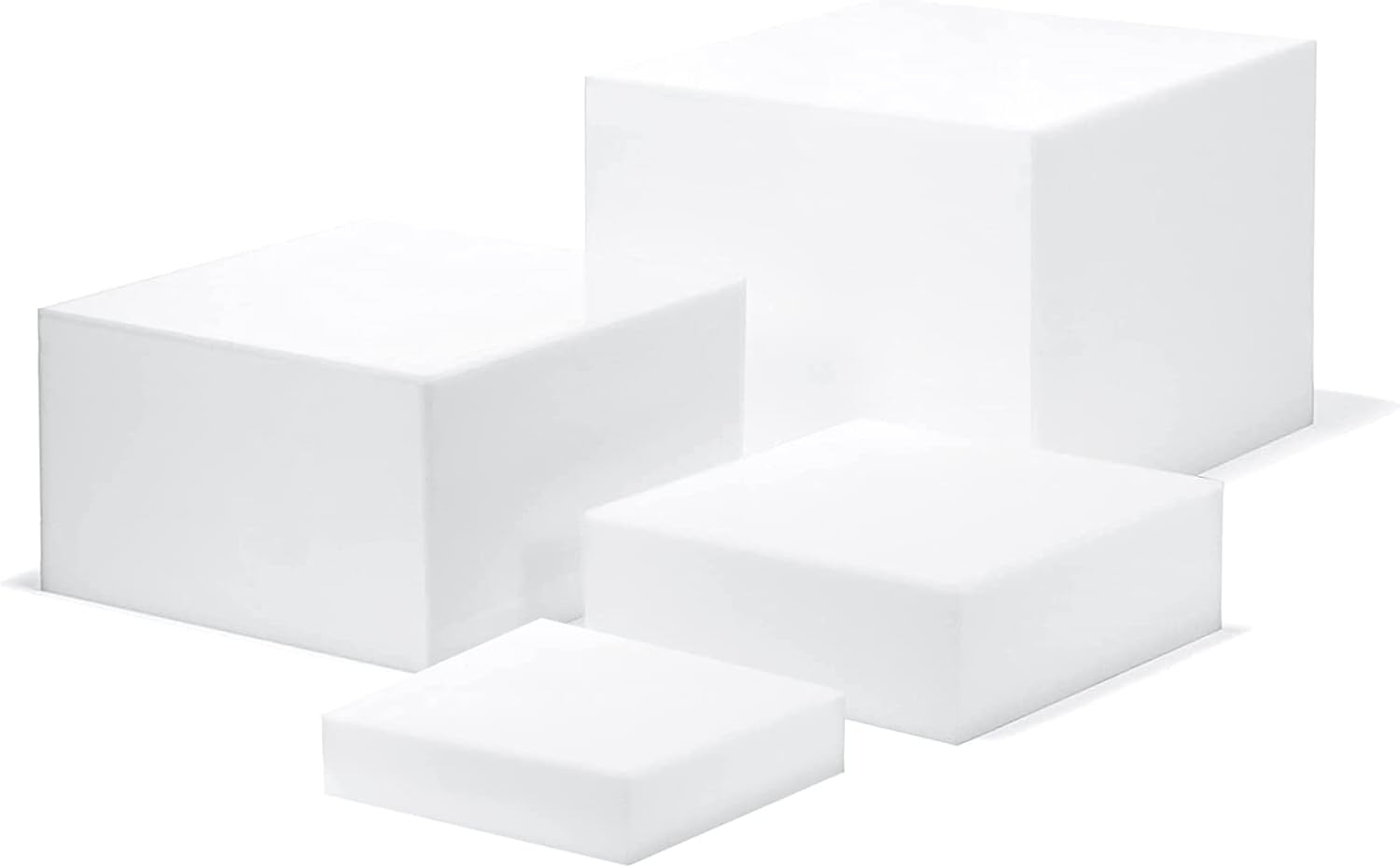 White Acrylic Cube Cupcake Display Riser