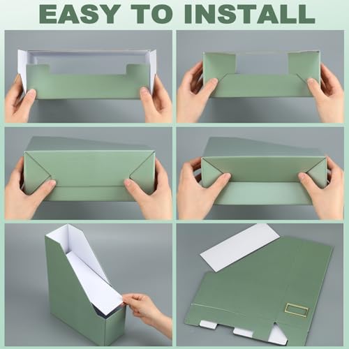 Feifeiya Magazine File Holder Set of 6 Sage Green