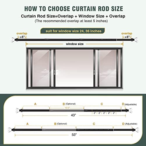 Black 1 Inch Adjustable Single Window Rod with Crystal Diamond Finials