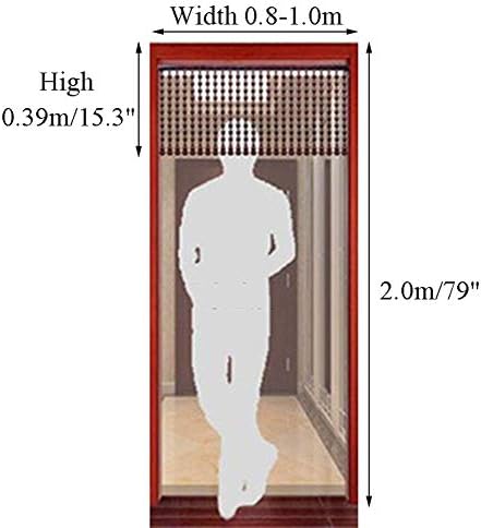 25 Strands Mahogany Beaded Door Curtain for Entryways and Room Dividers