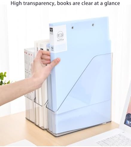 Acrylic Magazine Holder 2PCS Clear Book Organizer with 3pcs Silicone Bookmarks