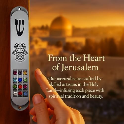 Talisman4u Pewter Mezuzah Case with Scroll 35 Inch