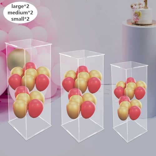 2 Pack Acrylic Pedestal Display for Weddings and Events