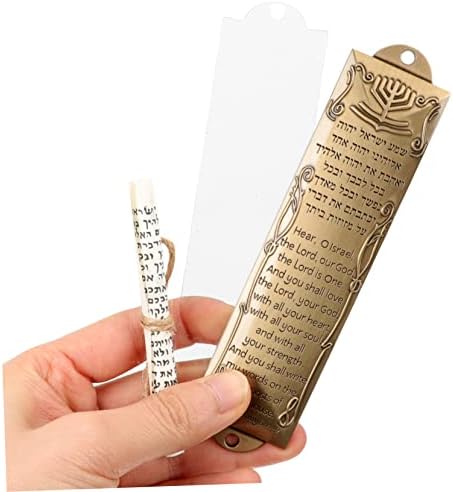 IMIKEYA 6 Set Hebrew Pomegranate Mezuzah Bronze Decor