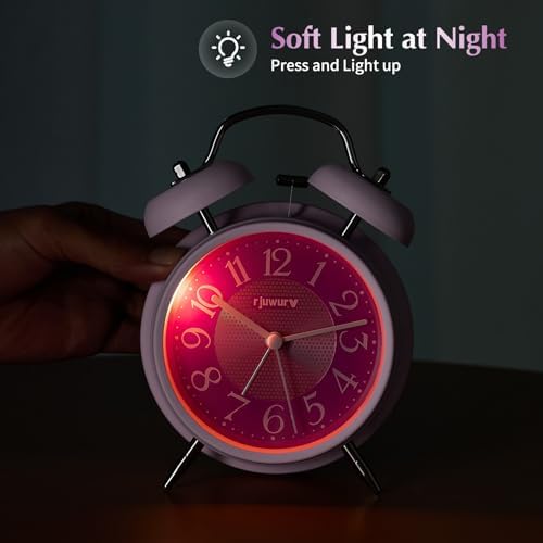 4 Inch Loud Alarm Twin Bell Clock with Night Light
