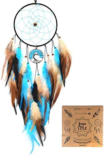 Urdeoms Blue Tree of Life Dream Catcher Wall Decor