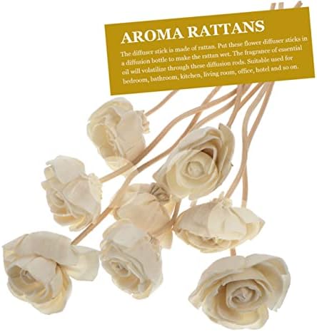 Mobestech 3Pcs Dried Flower Diffuser Sticks Natural Rattan Aromatherapy Decor