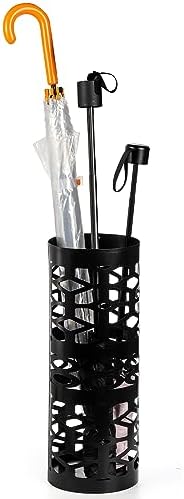 ZENFUN Black Metal Umbrella Stand for Entryway