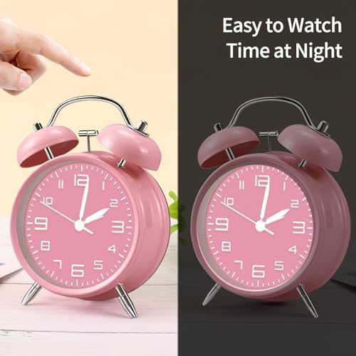 Pxy Loud Alarm Clock for Heavy Sleepers 3D Dial Battery Operated