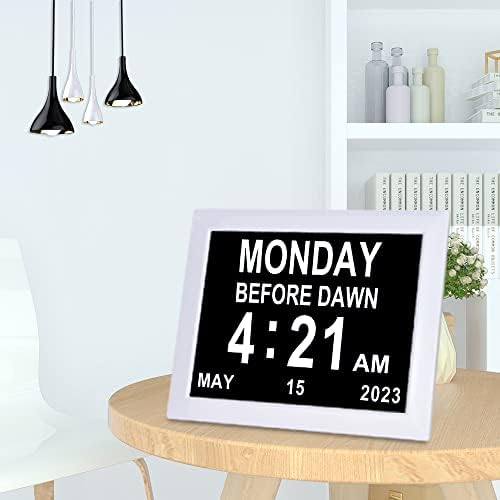 8 Inch Digital Day Dementia Clock for Seniors with Medication Reminders